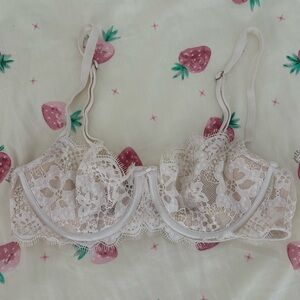 Victorias Secret white lace bra